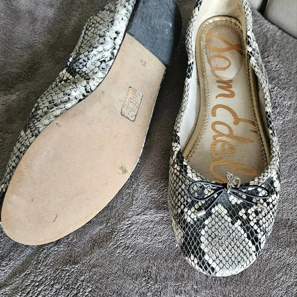 Sam Edelman Felicia Flats Ballerina Ballets Phyton Animal Print Leather… - Picture 4 of 5